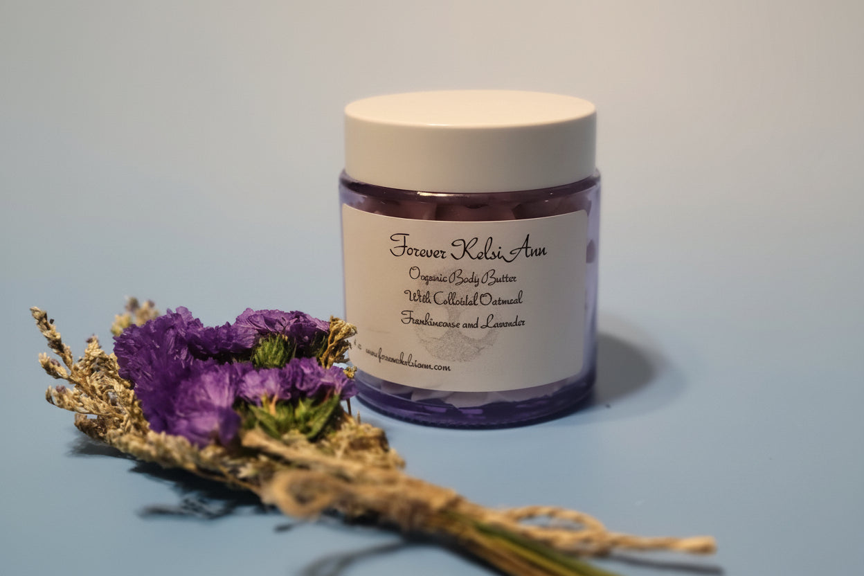 Lavender Frankincense Body Butter - Nourishing Colloidal Oatmeal Blend for Soft, Hydrated Skin - Forever Kelsiann Natural Skincare