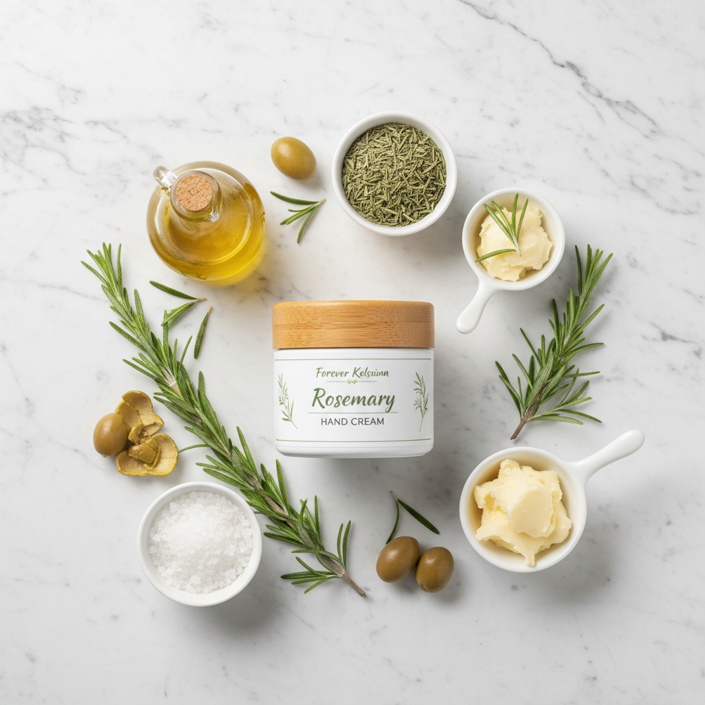 Rosemary Hand Cream Flat Lay