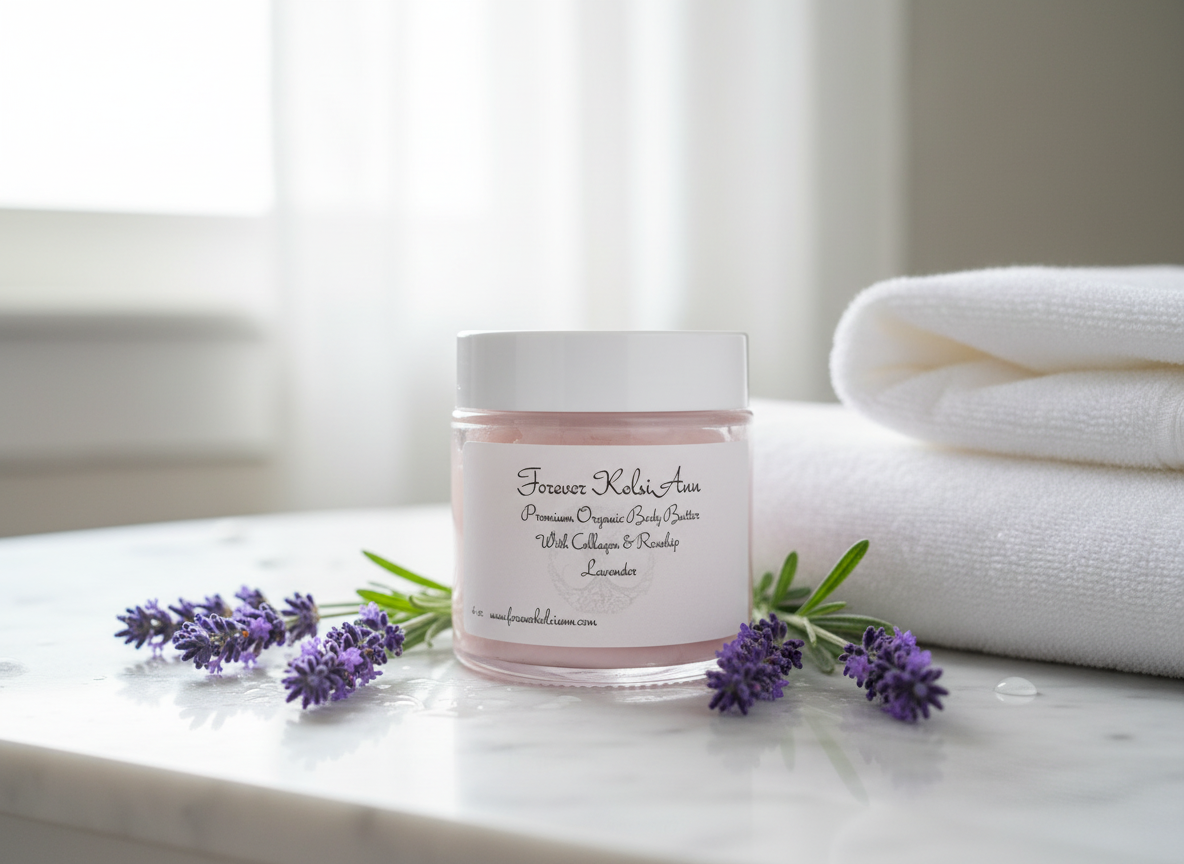 Spa-inspired lifestyle shot with lavender